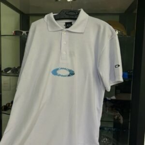 Polo Static Masculina Branca - Logo Azul