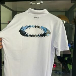 Polo Static Masculina Branca - Logo Azul