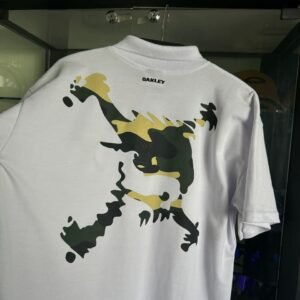 Polo Skull Militar Masculina Branca