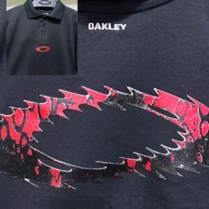 Polo Static Masculina Preta - Logo Vermelho