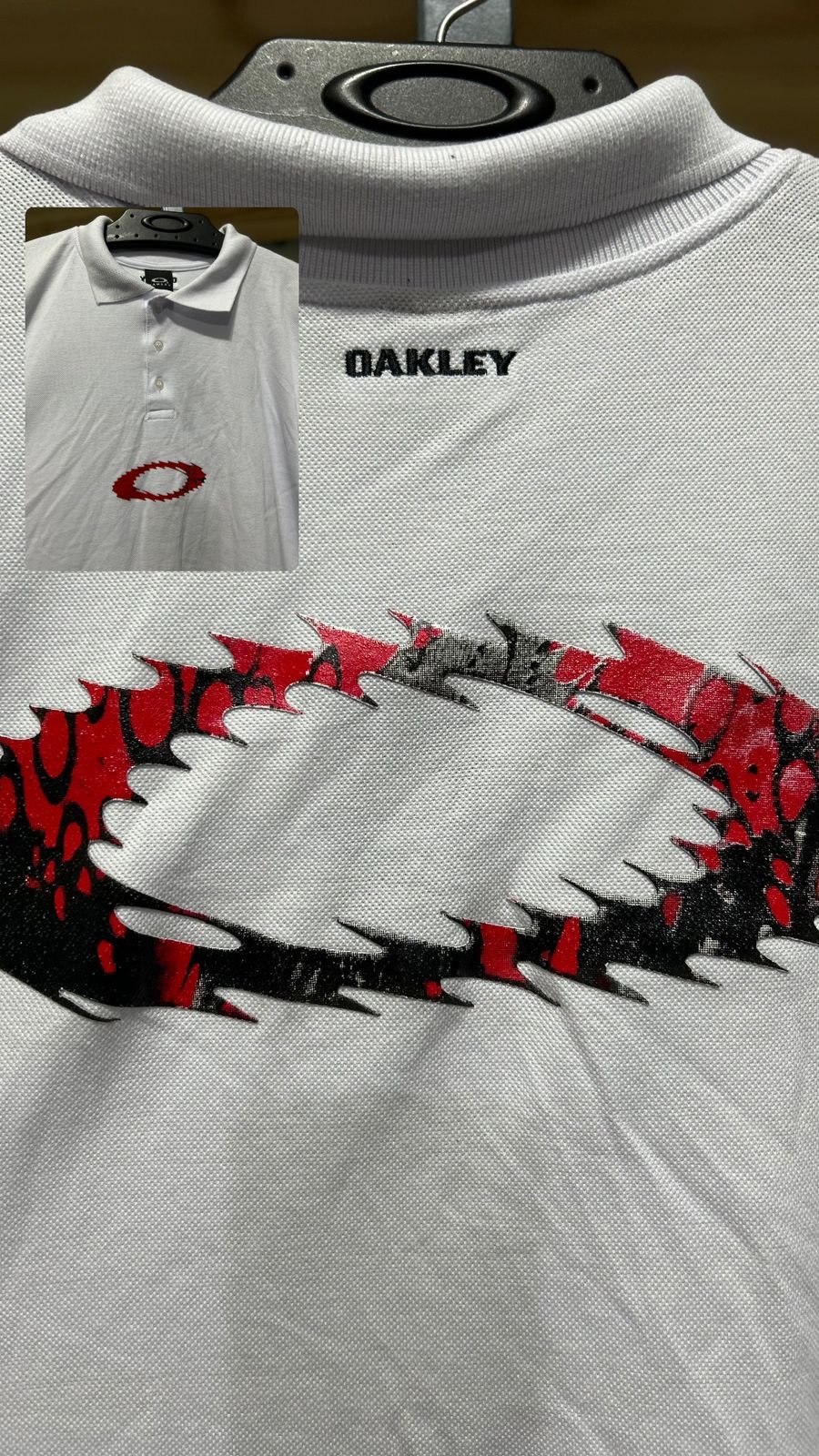 Polo Static Masculina Branca - Logo Vermelho - Imagem 3