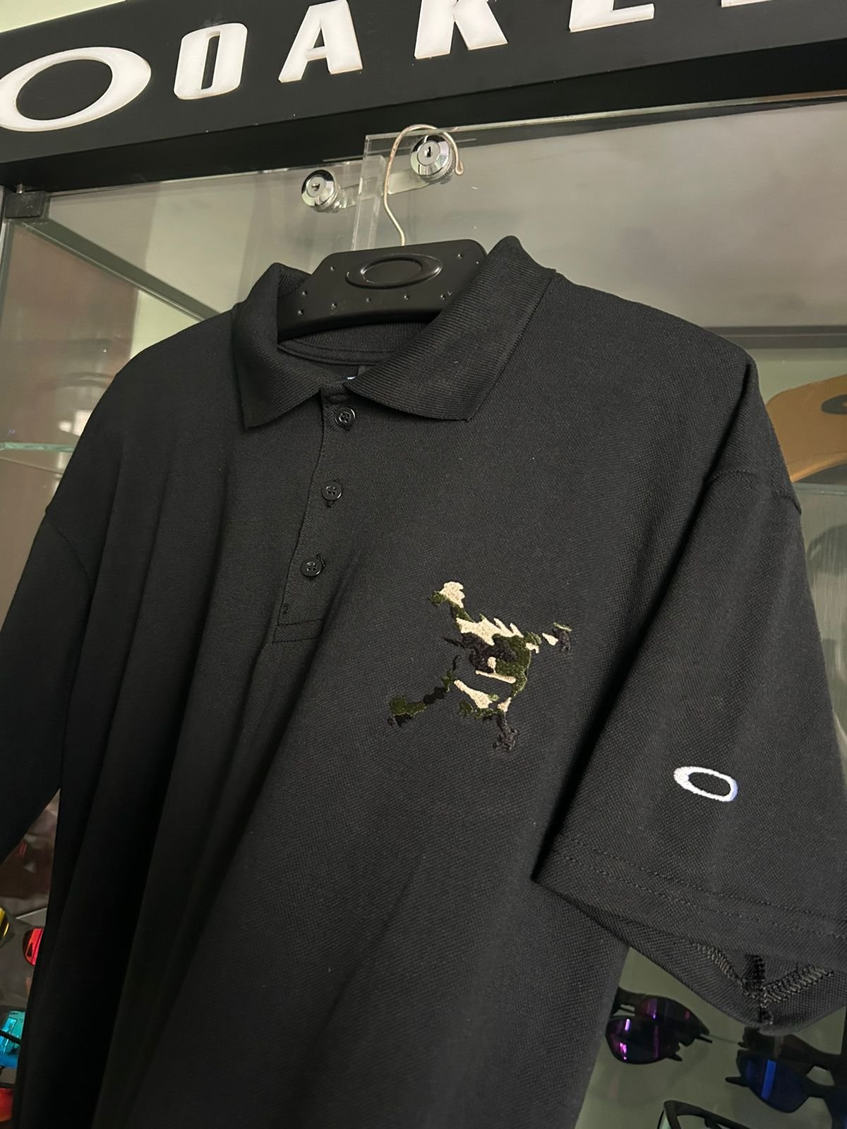 Polo Skull Militar Masculina Preta - Imagem 2