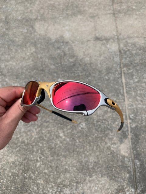 Óculos de Sol Juliet 24k Lente Dark Ruby Pinada Premium - Imagem 2