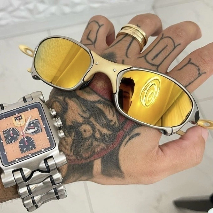 Óculos de Sol Juliet 24K Gold Pinada Premium - Imagem 3