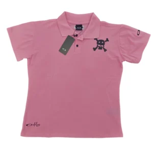 Camiseta Feminina Polo Rosa Skull Classic