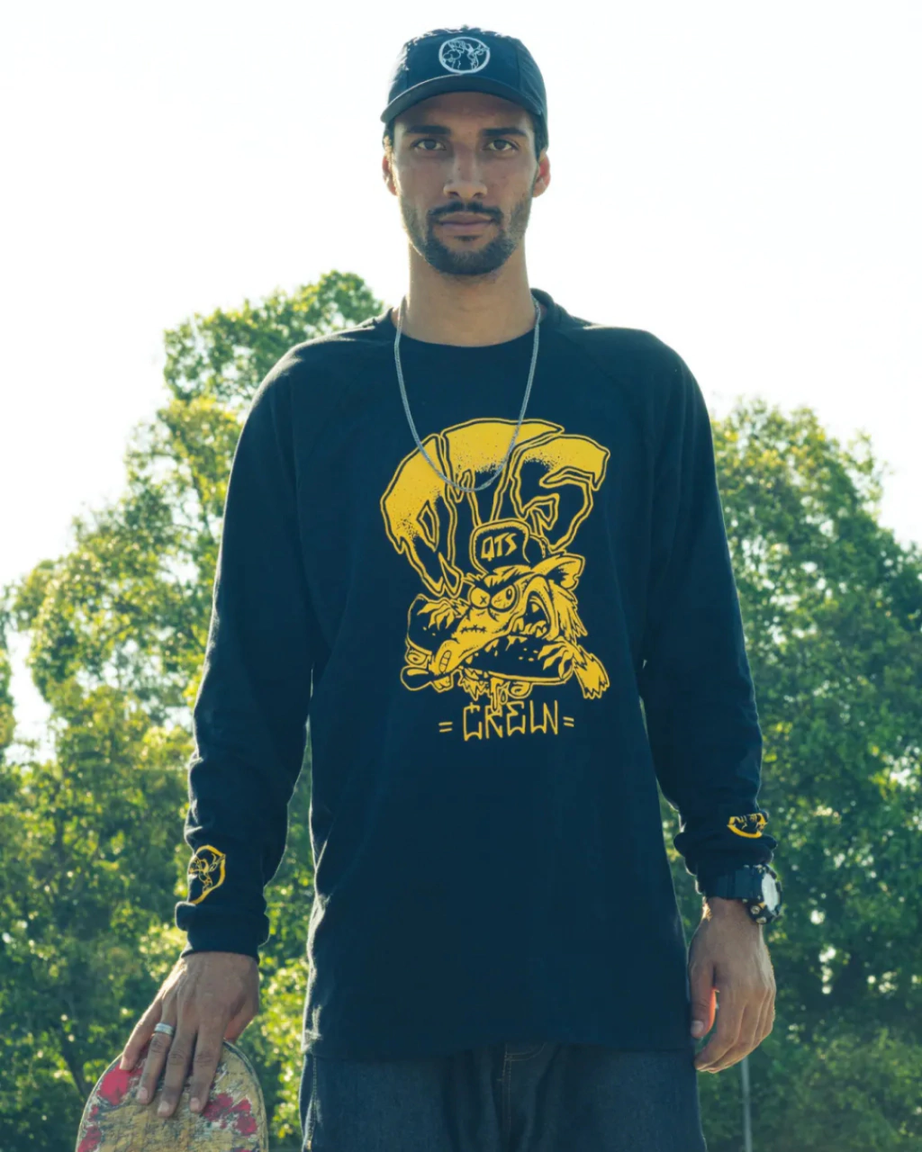 Camiseta Raglan Manga Longa Pixo QTS CREW