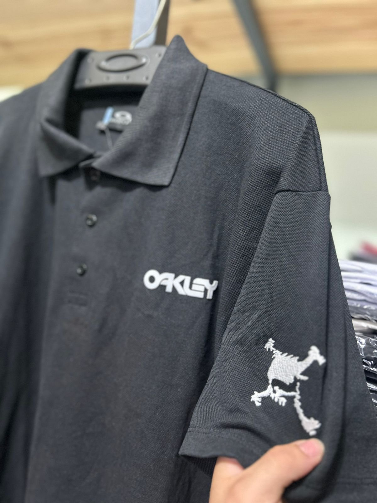 Polo Skull Masculina Preta - Imagem 2