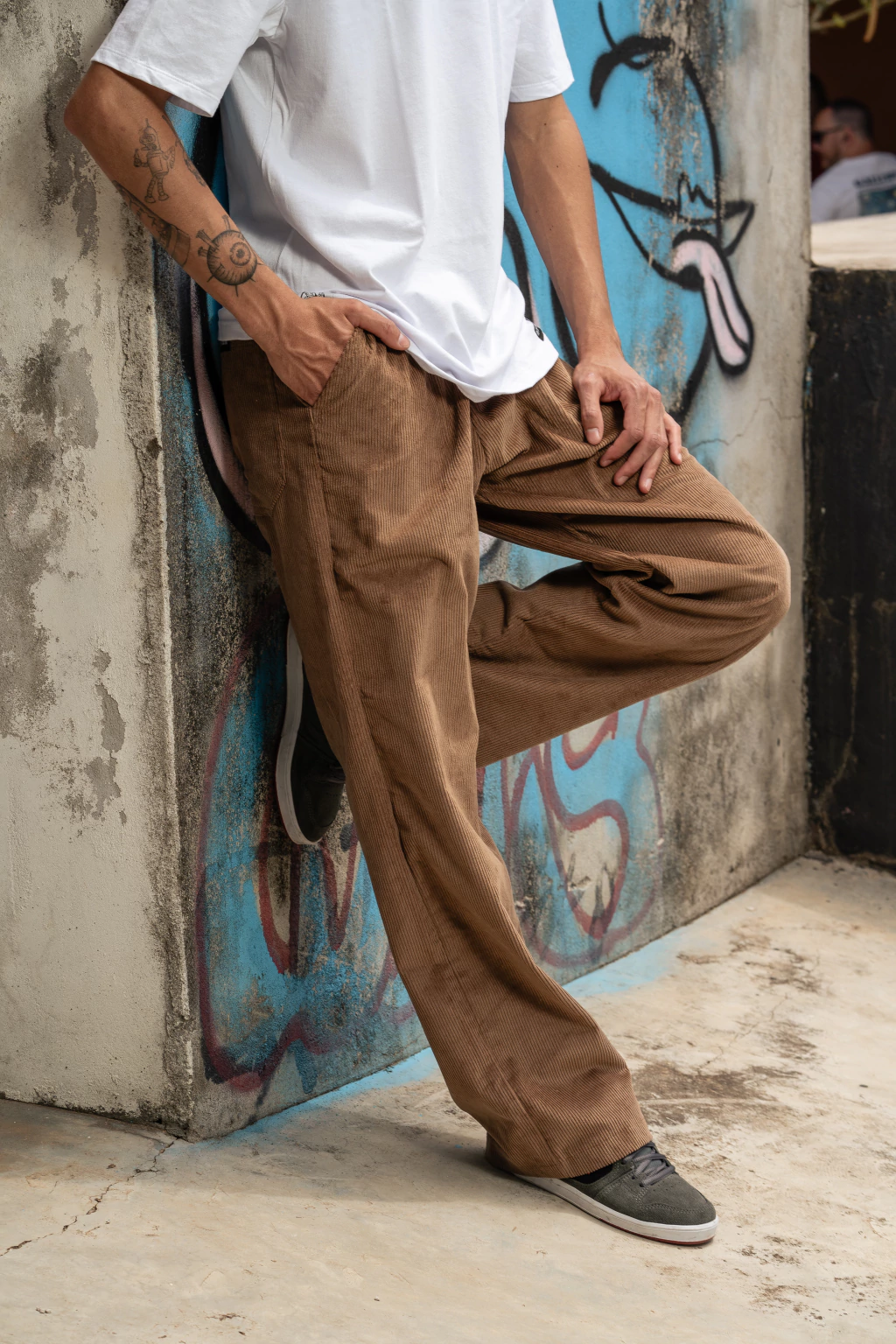 Calça Corte Reto Cotelê Masculina QTS - Imagem 7