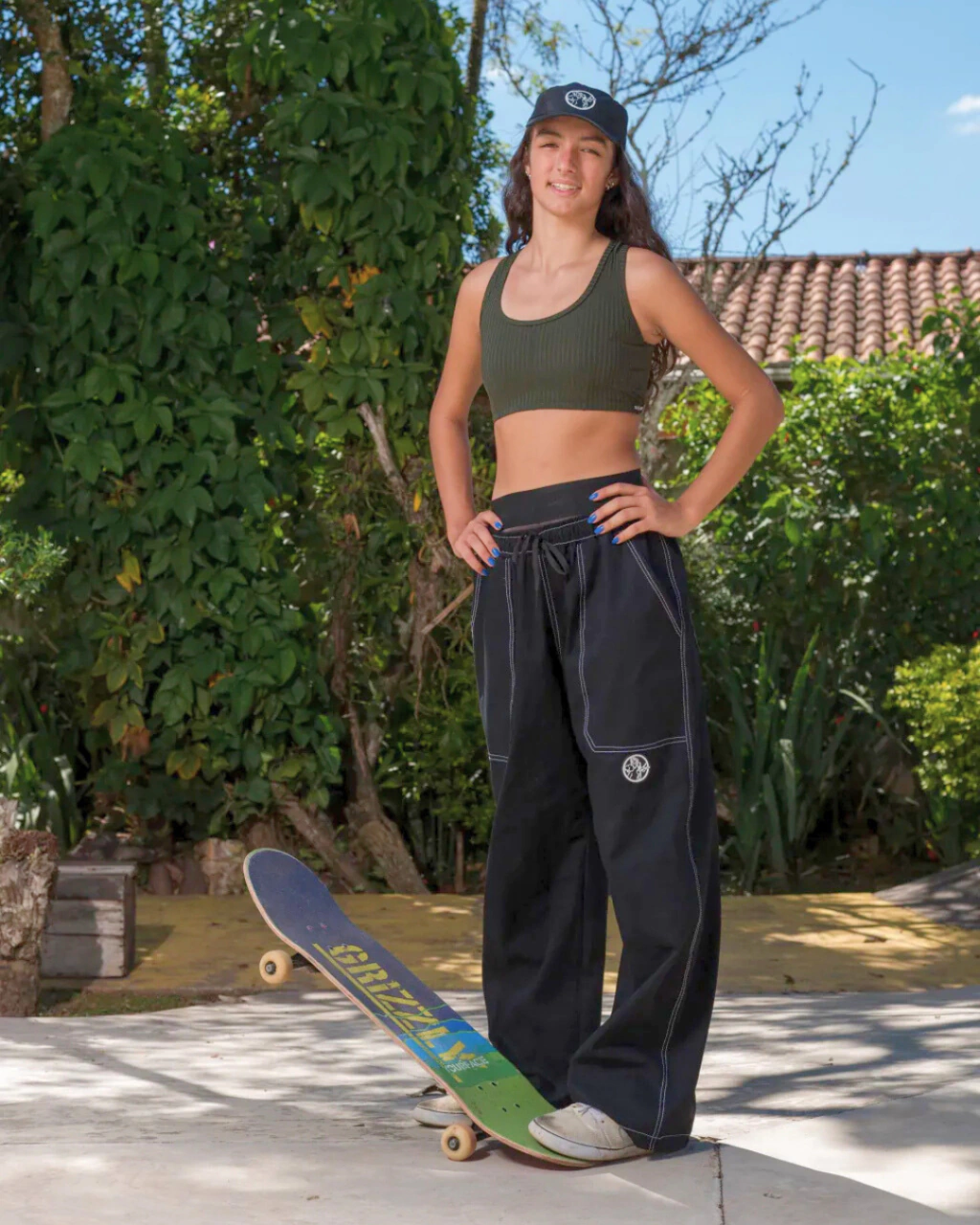 Calça Baggy Feminina Preta - QTS Crew - Imagem 2