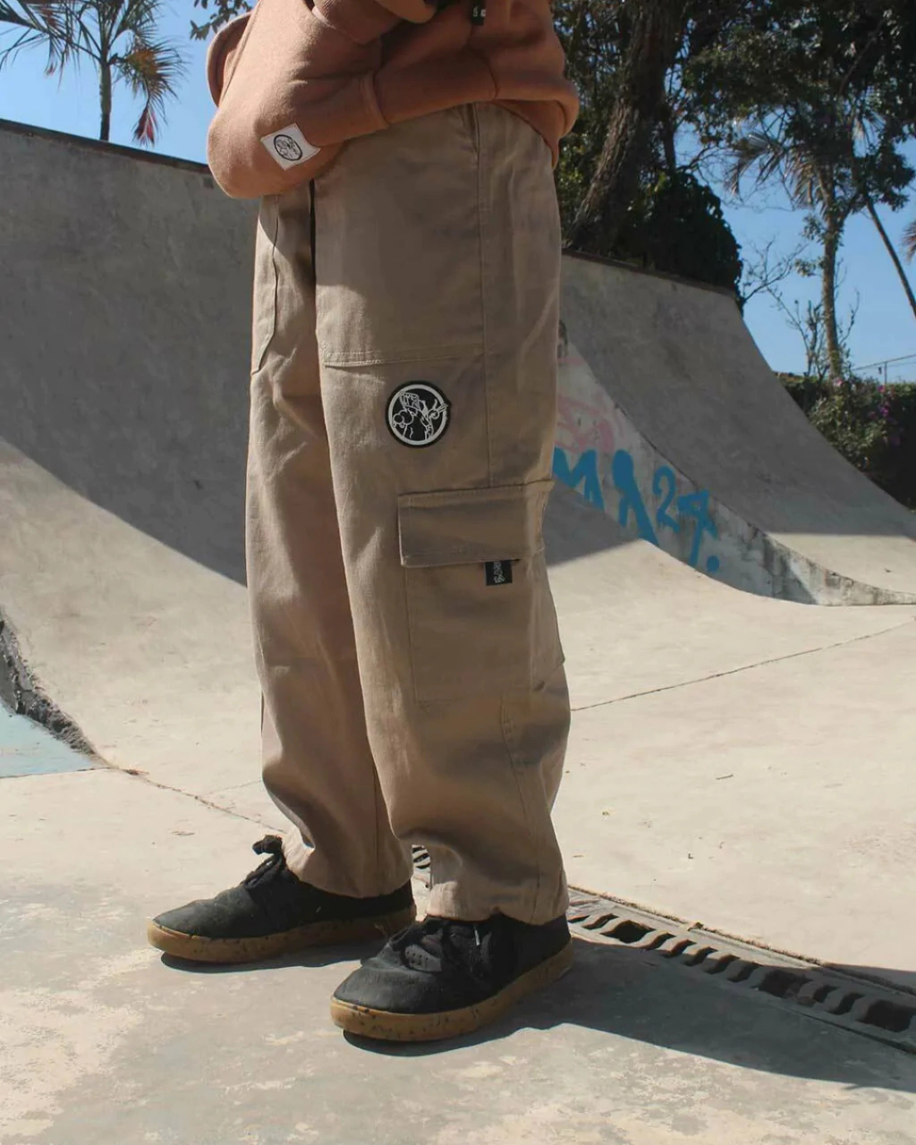 Calça Cargo Infantil Sarja QTS Crew - Logomarca (Preto/Verde/Branca) - Imagem 8