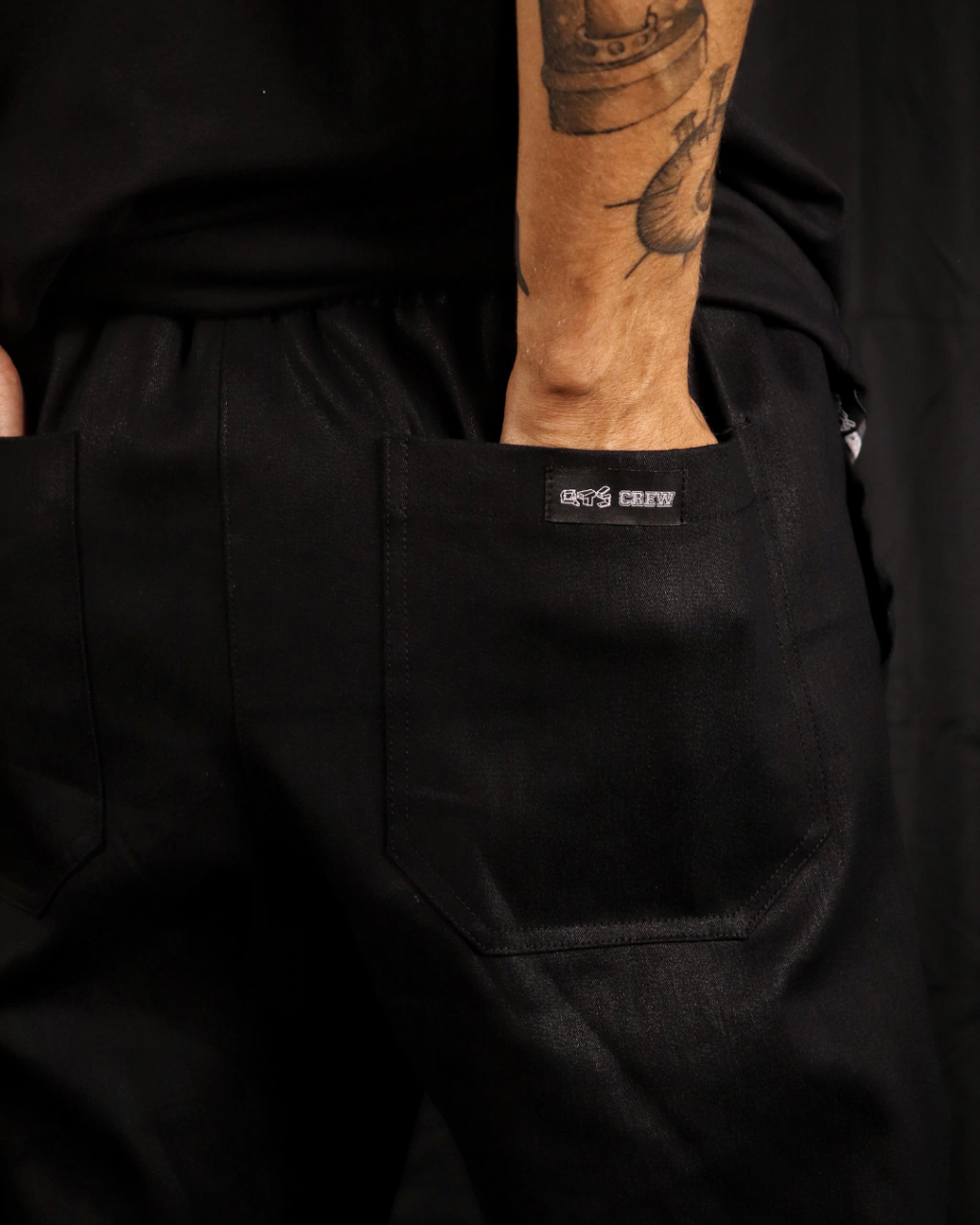Calça Cargo Infantil Sarja QTS Crew - Logomarca (Preto/Verde/Branca) - Imagem 16