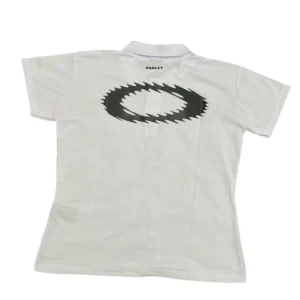 Camiseta Polo Branca Feminina Static Preto